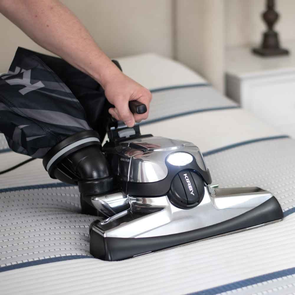 KIRBY deep cleaning a mattress